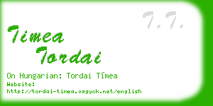 timea tordai business card