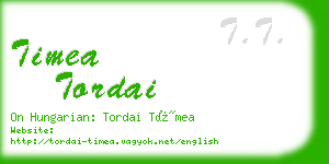 timea tordai business card